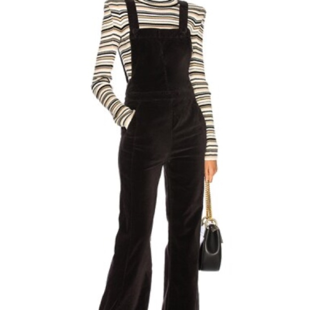 FRAME Velveteen Overall Jumpsuit